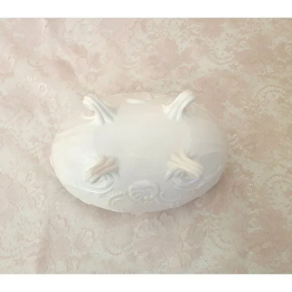 Pink Milk Glass Oval Centerpiece Bowl Jeanette Glass Co - Picture 4 of 7